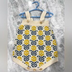 Charming Knit Floral Romper